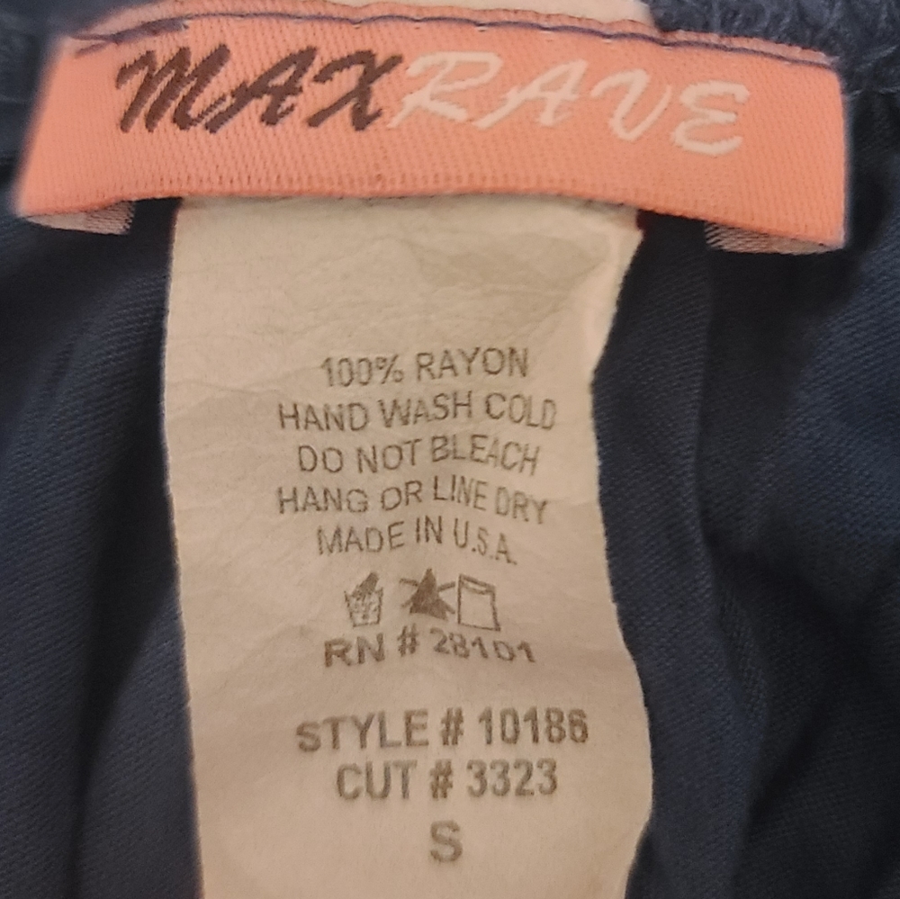 Max Rave Blue top Size Small - Picture 5 of 5